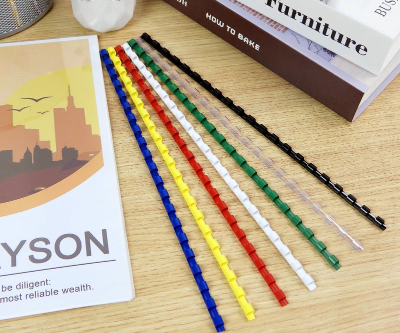 Rayson CR-8-100-M Plastic Binding Combs 5/16in. 21-Ring, 40-Sheet Capacity, Colorful Comb Binding Spines, Max. Binding A4 Size Paper (8.3"Ã—11.7"), Box of 100 - Image 5